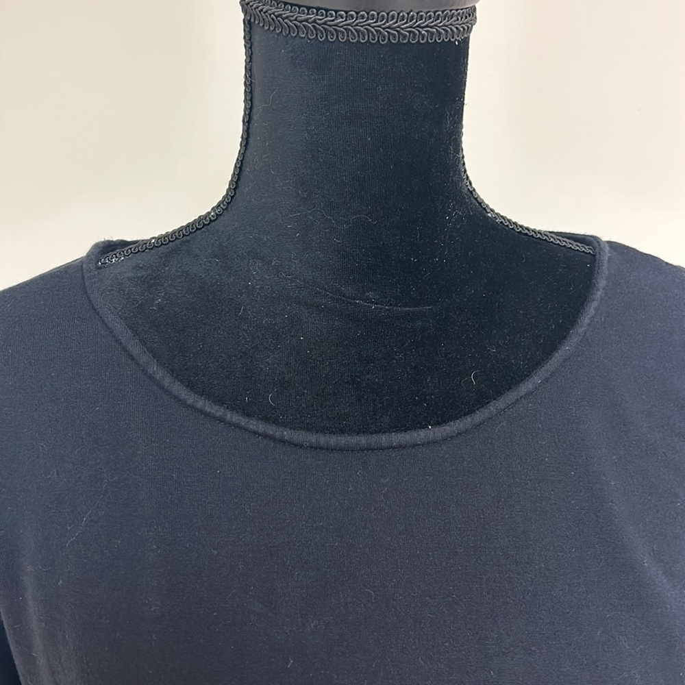 Elliott Lauren Black, White and Blue Striped Top, Size M - Picture 3 of 10